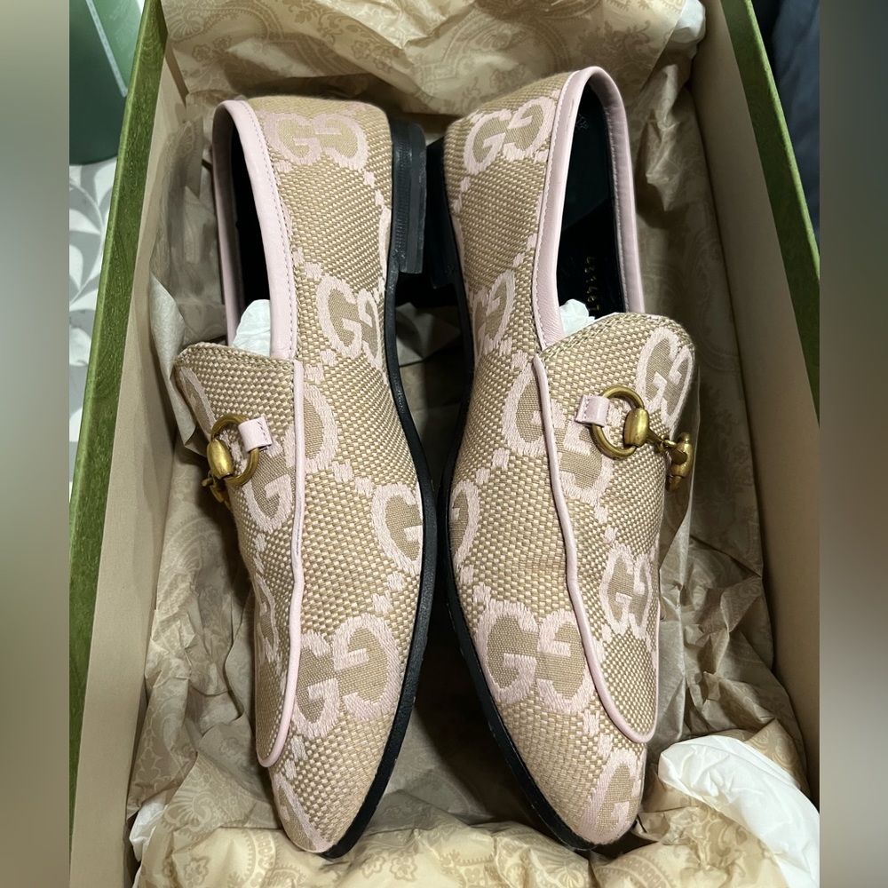 Gucci Jordaan Jumbo CC Canvas Loafer Size 36 - Picture 5 of 7